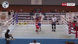 Tikhonov RUS vs Boklakh UKR Final 63 kg EUBC Junior Men and Women Championships - 2020 (Sofia)