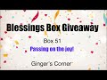 Blessing Box Giveaway 51/ Winner of Blessing Box 50 announced.   #scrapbookingsupplies