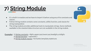 String module in Python | Python programming for Beginners