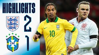 England 2-1 Brazil | Hart Penalty Heroics v Ronaldinho, Rooney & Lampard On Targ