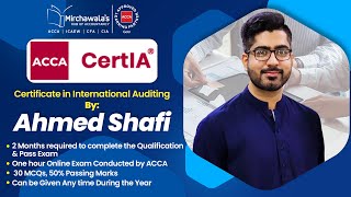 Admissions open for CERTIA from Expert tutor Sir Ahmed Shafi