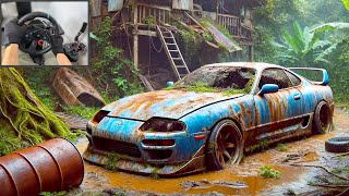 Rebuilding Toyota Supra & BMW M8 Competition - Forza Horizon 5 Steering Wheel Gameplay