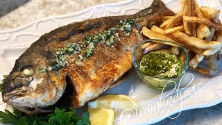 Mediterranean Sea Bass Recipe- Orada - How to Fry a Whole Fish