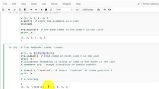 Lists - More Methods and Functions (Python)
