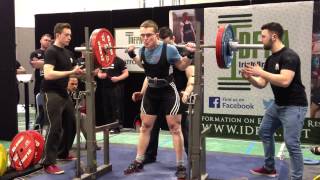 172.5kg (380lb) Raw, no wraps/sleeves Squat @ 78kg body weight. IDFPA Single Lifts 2015