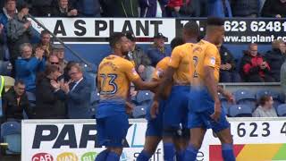 Krystian Pearce scores the second goal against Grimsby, 09Sept2017