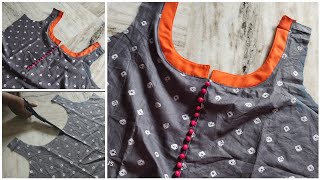 kurti simple and easy neck pattren//for Kurtis and chudidaars//easy గా నేర్చుకోండి