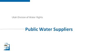 2023 RWAU Training - Public Water Suppliers