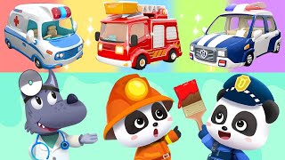 🐼 Músicas Infantis | Qual é a Cor do Carro de Bombeiro? | Carro Desenho | BabyBus Português