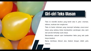 TEKS ULASAN      MATERI PELAJARAN BAHASA INDONESIA