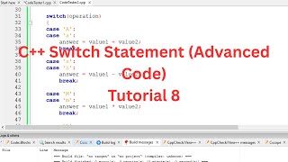C++ Code using a Switch case statement, arithmetic operations and Boolean values