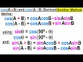 Trigonometry - Overview and Identities (10 of TBD) cos(A+B)  and cos(A-B) Derived Another Method