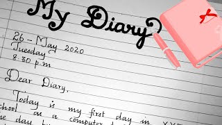 Diary Entry/My personal diary writing/Diary entry format/handwriting/best handwriting/hand lettering