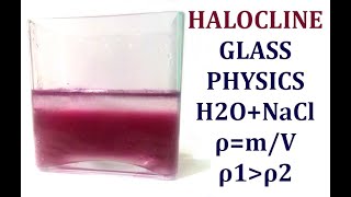 Physics. Simple experiments. Halocline