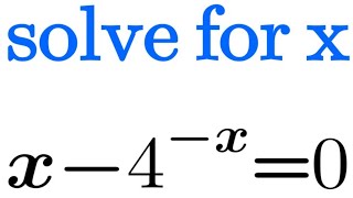 OXFORD UNIVERSITY: Exponential equation, no lambert w function
