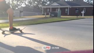 Slow motion skateboard snapping