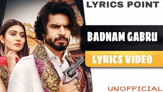 Badnaam Gabru Lyrics | Massom Sharma | Manisha Sharma | Sweta Chouhan | New Haryanvi Song