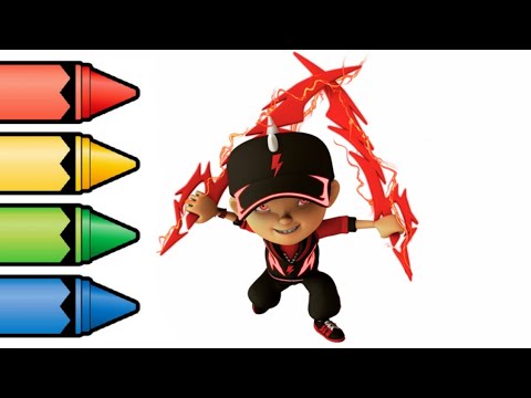 Cara Menggambar Boboiboy Halilintar || How To Draw Boboiboy Halilintar ...