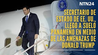 Marco Rubio, secretario de Estado de EEUU, llegó a suelo panameño en medio de las amenazas de Trump