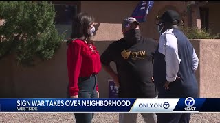 'It could get bigger and better': Albuquerque neighborhood in a friendly political sign battle