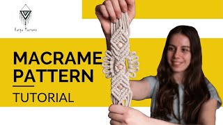 DIY Macrame Pattern Tutorial 4K | Double Half Hitch Knot