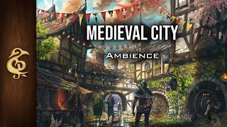 Medieval City | Realistic Ambience | 1 Hour #dnd