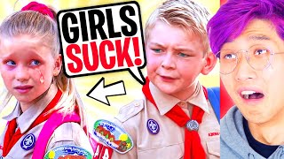 Boy Scout MAKES FUN Of GIRL SCOUT!? *SHOCKING ENDING* (LANKYBOX REACTS TO DHAR MANN)