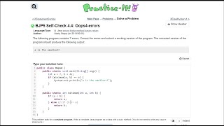 Java Practice It || 4.4 Oops4-errors || if/ else statement, syntax, errors, method basics, return