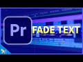 How to Fade in Text Adobe Premiere Pro