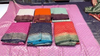 Banarasi Georgette Kattan Silk Saree New Collection