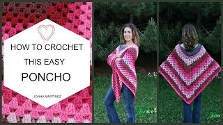 HOW TO CROCHET A PONCHO | Easy Granny Stitch Poncho pattern | #crochet