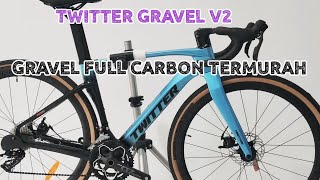 Twitter Gravel Bike V2 Sepeda Full Carbon Murah Berkualitas  - Alternatif Marin United Polygon