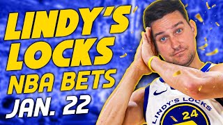 NBA Picks for EVERY Game Wednesday 1/22 | Best NBA Bets \u0026 Predictions | Lindy's Leans Likes \u0026 Locks