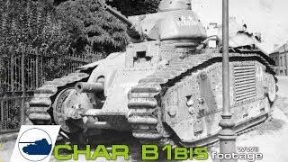 Rare Char B1 BIS WW2 Footage.