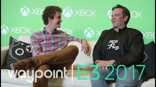 Xbox Head Phil Spencer talks Xbox One X \u0026 First-Party Exclusives: Waypoint @ E3 2017