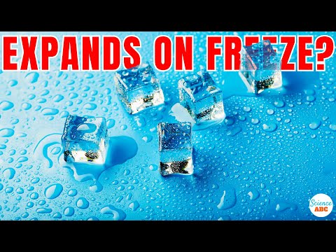 How much does the volume of water increase when frozen?