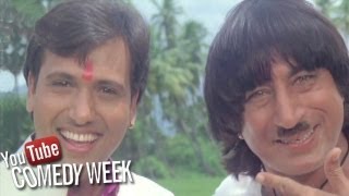 Raja Babu Comedy Scene - Shakti Kapoor's Plan to find Karishma Kapoor - Comedy Week