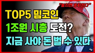 정치·AI·밈코인 폭발적 상승! 5개의 코인, 한 번에 정리