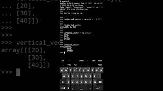 How to create a vector in python using numpy #datascience #python #ai #linearalgebra #shorts #numpy