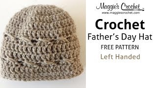 Father's Day Hat Free Crochet Pattern - Left Handed