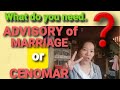 What is CENOMAR and ADVISORY of MARRIAGE. #annulmentinthephilippines. #cenomar. #advisoryofmarriage.