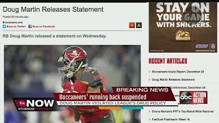 Bucs' running back Doug Martin suspended for violating league's drug policy