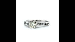 Platinum 0.79ct Diamond Ring.