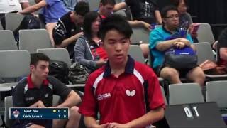 2016 US National Championships - Krish Avvari vs. Derek Nie (Men's QF)