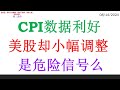 CPI数据利好, 美股却小幅调整。是危险信号么