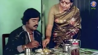 ஹோட்டல்ல சாப்பிட்டு உடம்பை கெடுத்துக்காத | Thudikkum Karangal | Rajinikanth, Radha