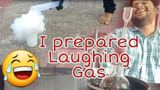 Preparation of Laughing Gas in Laboratory | Nitrous oxide (N2O) #chemistry #science #N2O #reaction