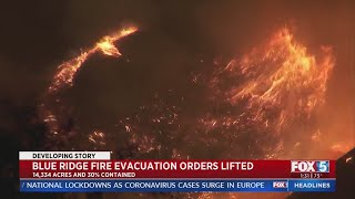 Evacuation Orders Lifted For Blue Ridge, Silverado Fires