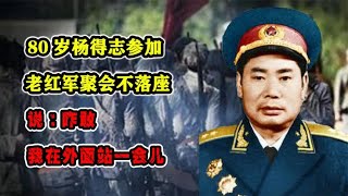 80岁杨得志参加老红军聚会不落座，说：咋敢，我在外面站一会儿