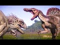 BATTLE ROYALE: CARNIVORE & HERBIVORE DINOSAURS BATTLE IN JURASSIC PARK - Jurassic World Evolution